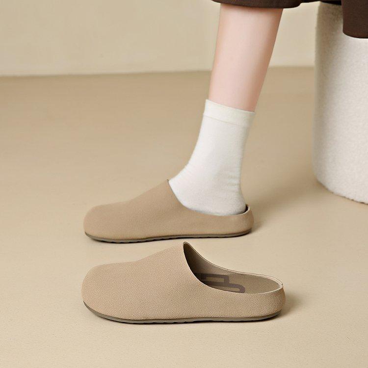 

[Amanuo] Platform-soled Boken shoes women s 2025 new soft-soled retro versatile outer wear lazy bag head half slippers 41