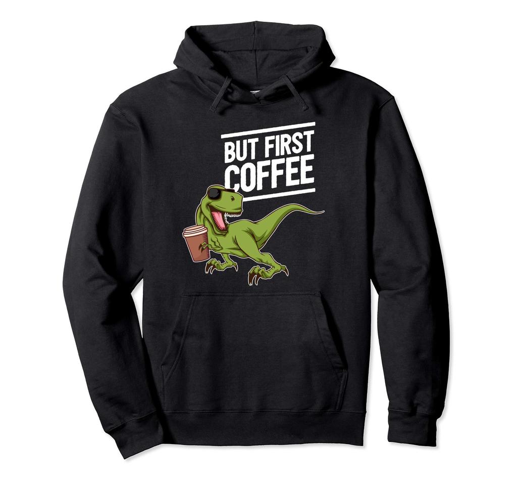 Coffee Dinosaur T-Rex Hoodie