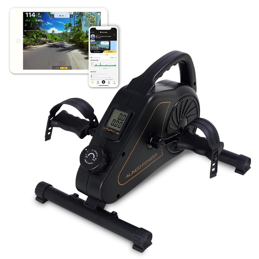 Alinco AFB2223AK Fitness Aeromagnetic Mini Quiet Aerobic Exercise While Lying No Power Supply 8 Levels of Diet Easy To Move Bike, Bike, Pedal, Down,