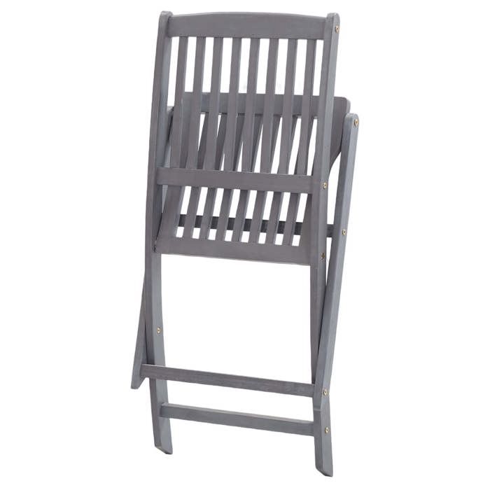 Maison Exclusive - Folding Outdoor Chairs Set of 8 and Cushions Acacia Wood