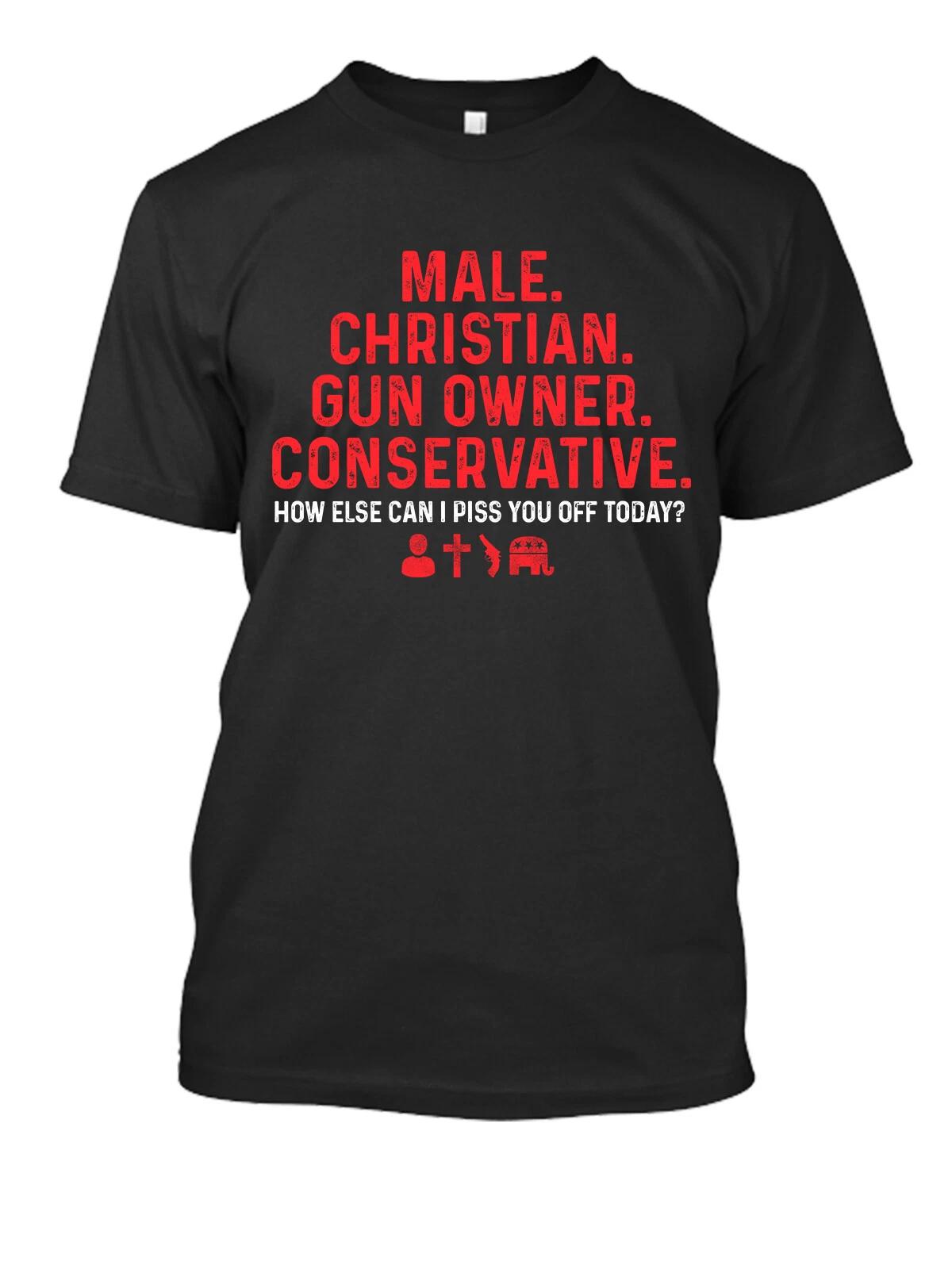Male Christian Gun Owner Conservative New Men s Shirt 2nd Amendment AR15 Pro-Gun XXXXL