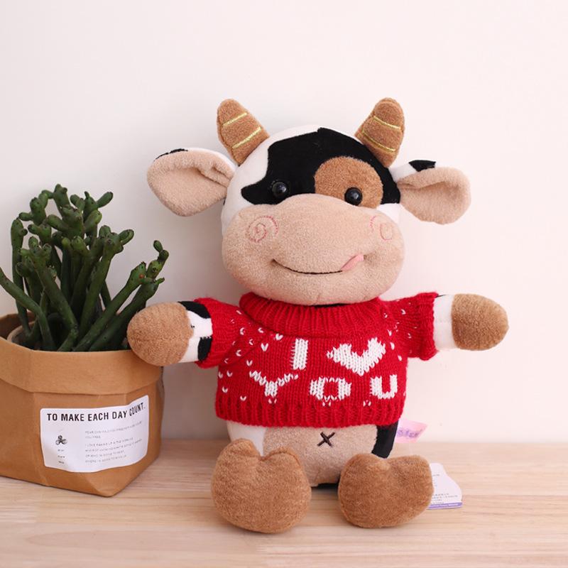 Habi Cow Cute Doll Year of The Ox Plush Toy Gift Cattle Doll