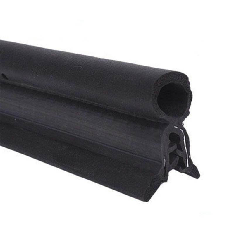 New 4m/13ft Rubber Built-in Stainless Car Door Edge Engine Hood Trunk Sealing Strip