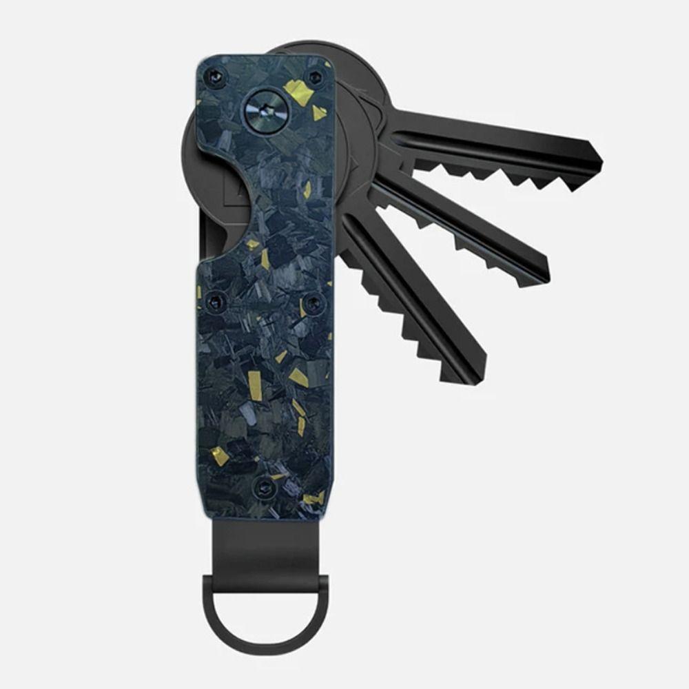 Smart Metal Key Organizer Holds 2-6 Keys with Screwdriver Keychain Minimalist Keys Fob for Keys Less Than 6.2cm