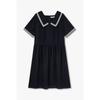 Wide Collar Color Block Dress 9176241985 