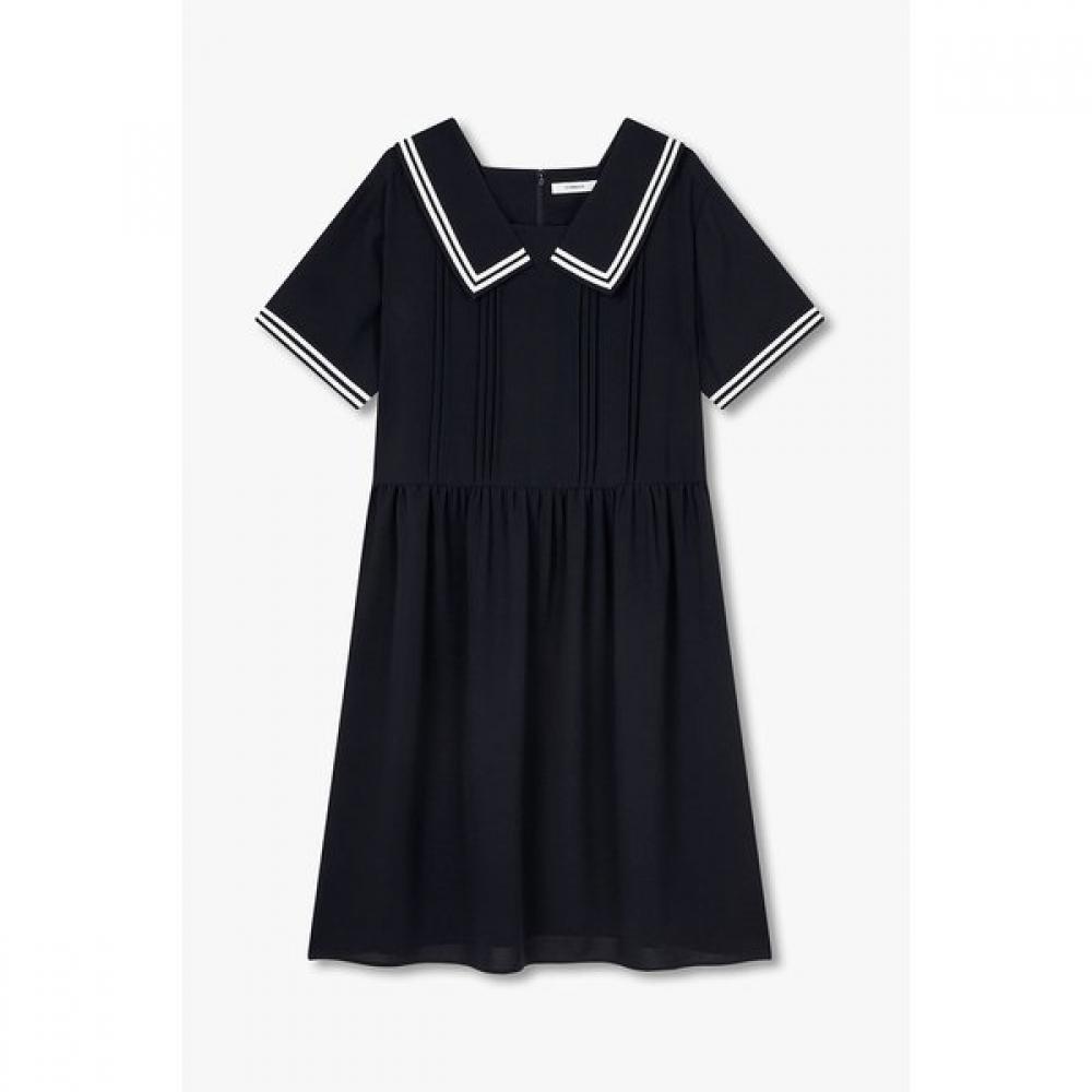 

Studio Tomboy Wide Collar Color Block Dress 9176241985 Dark Navy (58)/OS(FREE)