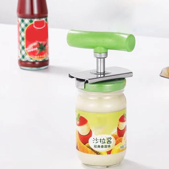 Adjustable Mason Jar Opener, Multifunctional Bottle Cap Remover for Arthritis, Stainless Steel Kitchen Tool for