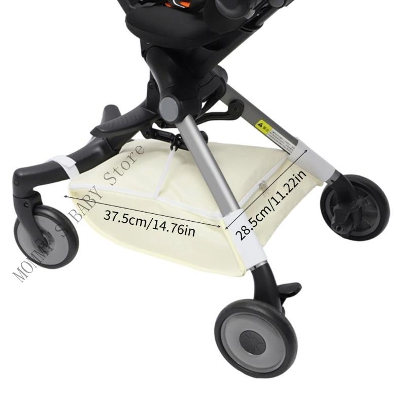 H3CD Water Resistant Baby Strollers Bottom Basket Lightweight Strollers & Storage Newborn Pram Bottom