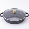 ZISIZ Thick-Bottom Cast Iron Frying Pan