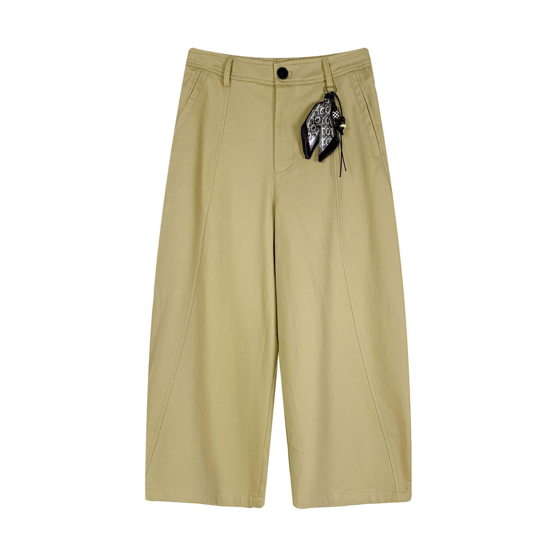 MOXI Women s High Waist Wide Leg Pants - Spring 2026 Collection, Casual Loose-Fit, Nine-Point Length. M