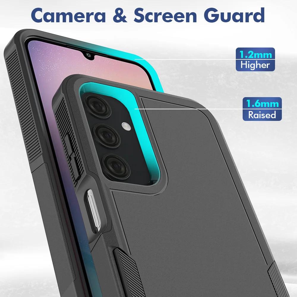 Custodia protettiva ibrida resistente agli urti per Samsung Galaxy A25 5G A35 A55 A15 A05S A14 A24 A54 con telaio in TPU e cover posteriore in plastica