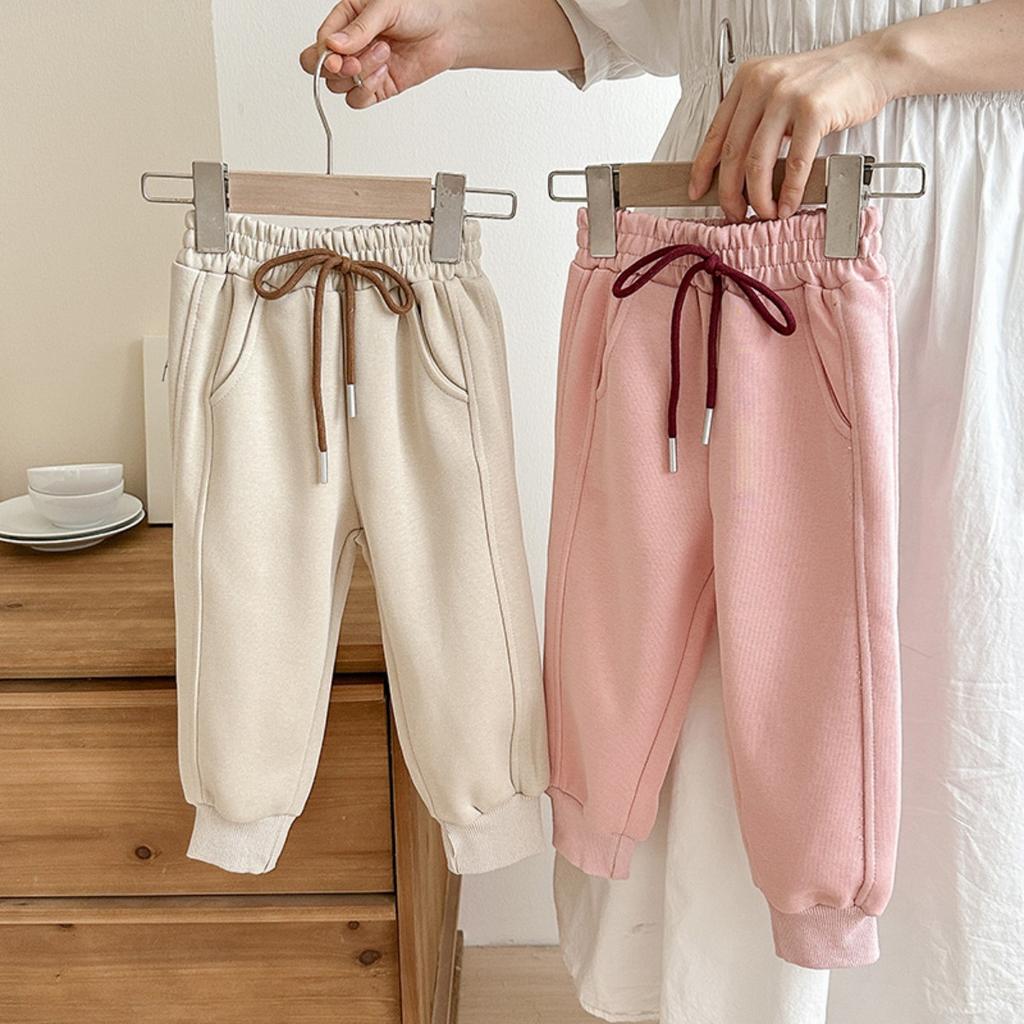 Korean Children's Autumn/winter Loose Pants, Versatile Pants for Boys and Girls, Sweatpants, Sport Pants, Drawstring Casual Pants, Long Pants