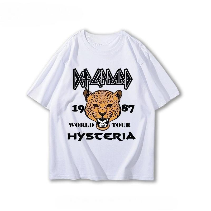 

Weibo Band ShortSleeved TShirt Mens and Womens Summer European Rock Street Casual Pure Cotton HalfSleeve S