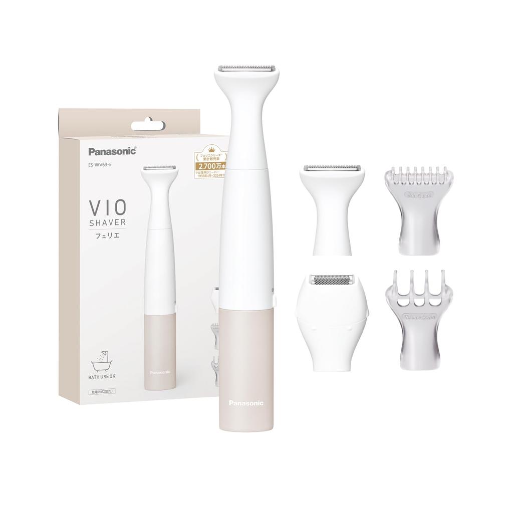 Sticker Hair Removal VIO IPX7 Dry Battery Beige In Cinnamoroll includedPanasonic Device, Felie, Shaver, Waterproof, Shaving, Operated, Tone,