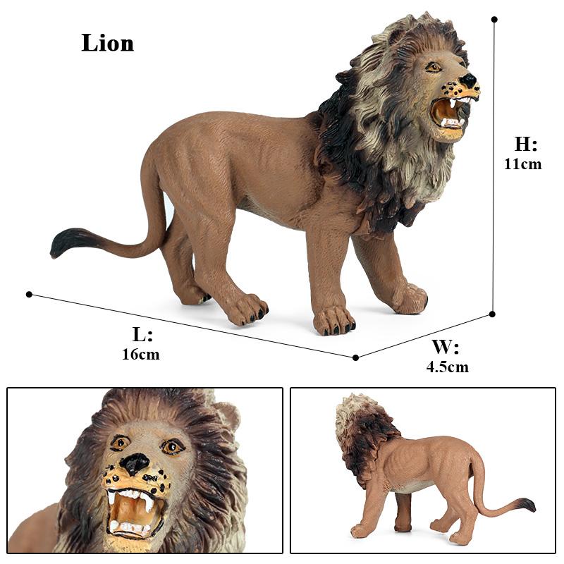 Oenux Zoo World Farm Animal Horse Cow Pig Sheep Goat Donkey Model Action Figures Lion Tiger PVC Educational Cute Kids Toy Gift