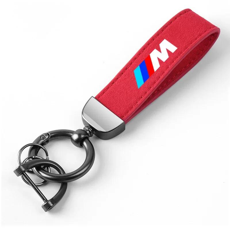 Car Sticker Hot 2025 Car Suede Keychain Leather Key Chain For BMW M Power Performance M3 M5 X1 X3 X5 X6 E46 E39 Car Key Strap Wa