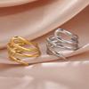 Cazador Hollow Geometric Rings Jewelry for Women Stainless Steel Finger Rings 2026 Wedding Birthday Mother Days Day Gift Trendy