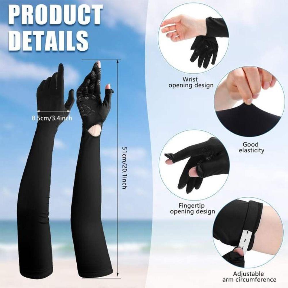 Ice Silk Summer Gloves Anti UV Shield UV Resistant Gloves Sun Protection Gloves  Summer Outdoor