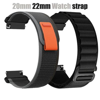 Nylon-Armband für Samsung Galaxy Watch7 6 5 4 40mm 44mm Classic/Active/Gear S3 Frontier 18 20 22mm Sport-Loop-Armband Amazfit GTS 3 4