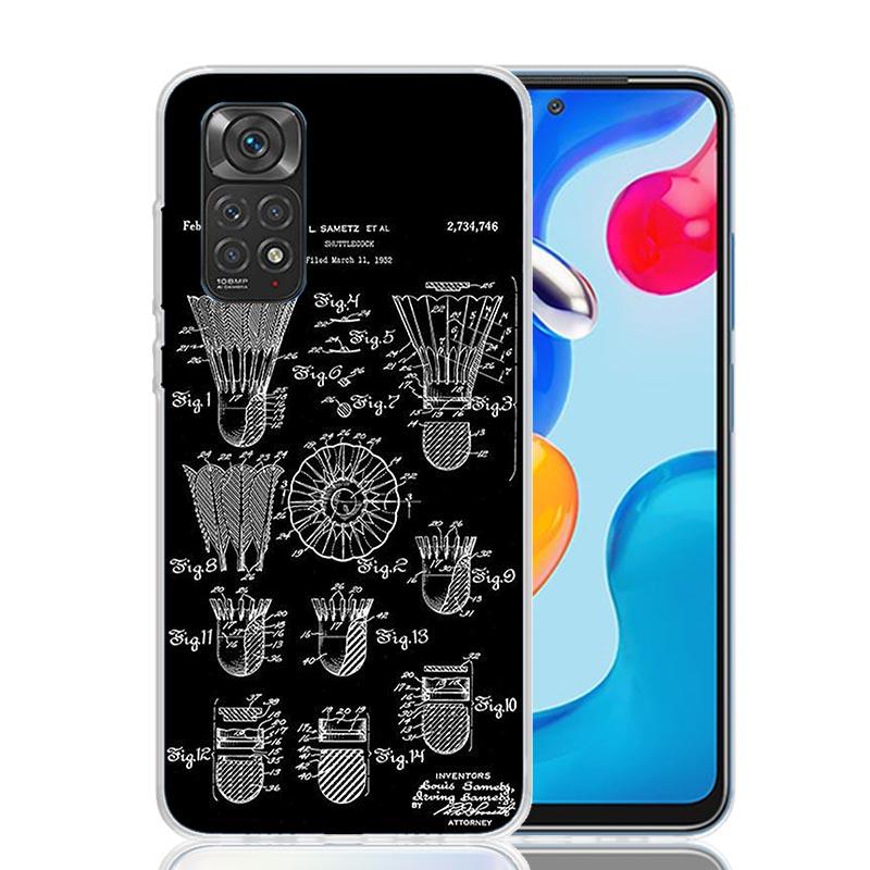Badminton Sport Phone Case For Xiaomi Redmi Note 13 14 15 Pro Plus 12S 12 14S 11S 11E 10 10S 11 11T 5G 4G Cover Coque Redmi Note