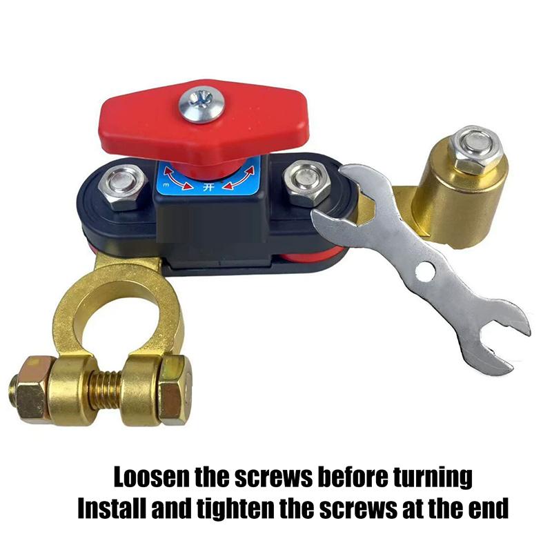 12V-24V Car Battery Disconnect Switch Bidirectional Joint Can Rotate Disconnect Switch Anti-Power Off Leakage Circuit Breaker