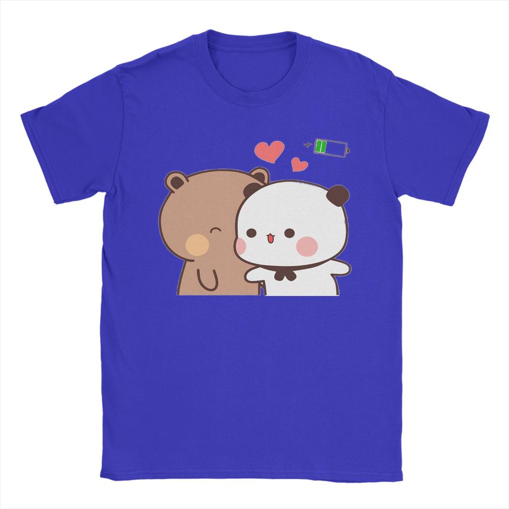 Kawaii Bubu Dudu Couple Pandas TShirt Unisex  Amazing 100 Cotton Tees Round Collar Short Sleeve T Shirts Gift Idea Clothing