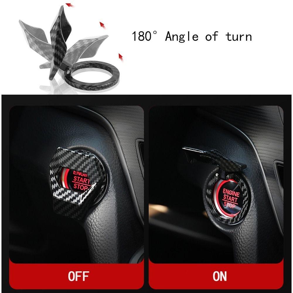 Nieuwe Krasbestendige Auto Motor Knop Cover Metalen Plakbare Start Stop Schakelaar Cover Ontsteking Bescherming Decoratief