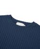 SSY Jacquard Knit Short Sleeve T-Shirt Blue