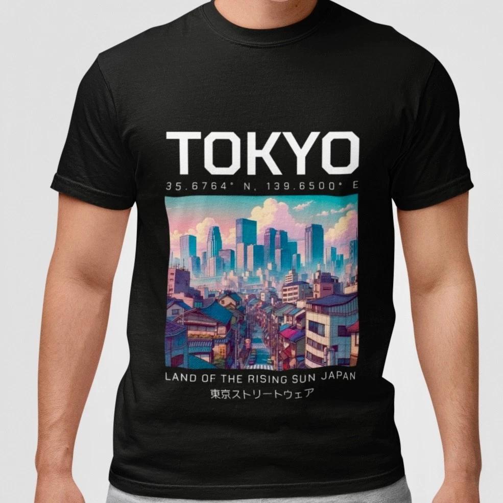 Tokyo Japan Cityscape Graphic T Shirt Japanese Streetwear Urban Skyline Tee S