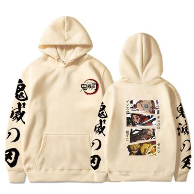 Japanese Animation Hoodie Fashion Men's and Women's Harajuku Pullover Street Wear Unisex Autumn Winter Plushed Sweater