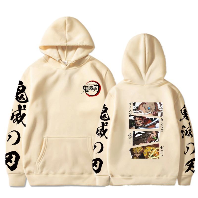 Japanese Animation Hoodie Fashion Men's and Women's Harajuku Pullover Street Wear Unisex Autumn Winter Plushed Sweater