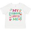 Inktastic My Grammy Loves Me Girls Apparel Toddler T-Shirt Cute Floral Flowered