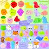 1 Ensemble de Jouets Mochi Squishy, Mini Squishy Doux Kawaii Couleurs Variées, Cadeau de Fête Remplissage de Bas de Noël, Cadeau de Sac Surprise