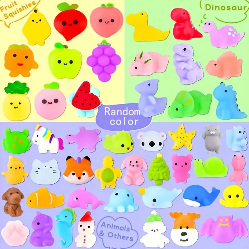 1 Ensemble de Jouets Mochi Squishy, Mini Squishy Doux Kawaii Couleurs Variées, Cadeau de Fête Remplissage de Bas de Noël, Cadeau de Sac Surprise