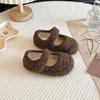 Children's Cotton Footwear Furry Plush Girl Winter Kids Shoes Anti-slippery Warmer Shoe Comfortable Fluffy Princess Shoes I09301