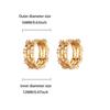 Pave Zirconia Small Hoop Earrings for Women Gold Color Geometric Piercing Earrings  Wedding Jewelry Gift