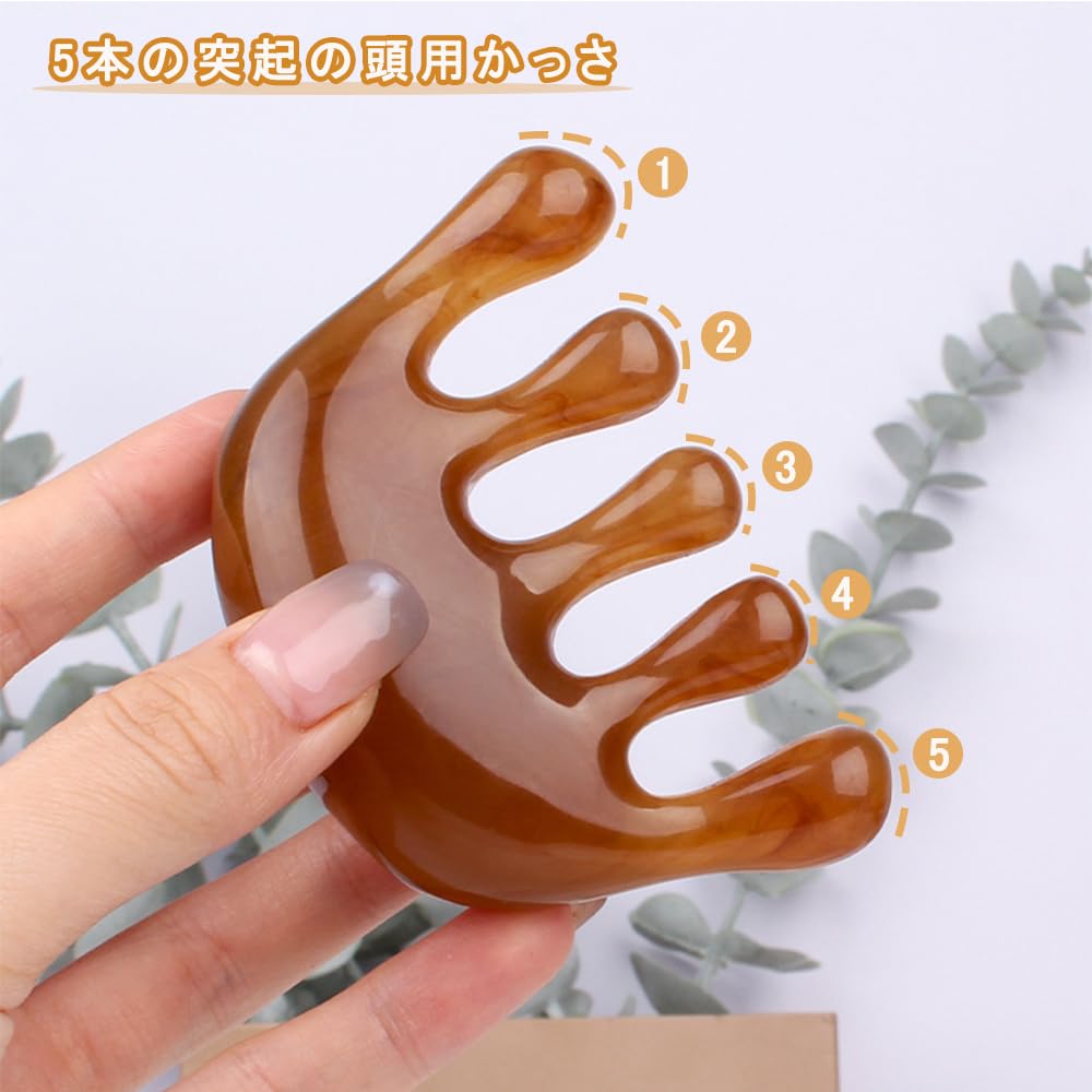 KALOLINNA Gua Sha Scalp Acupressure Face Massager for and Meridian Set of 2 Massager, Face, Neck, Scalp, Massage, Unisex, (A)