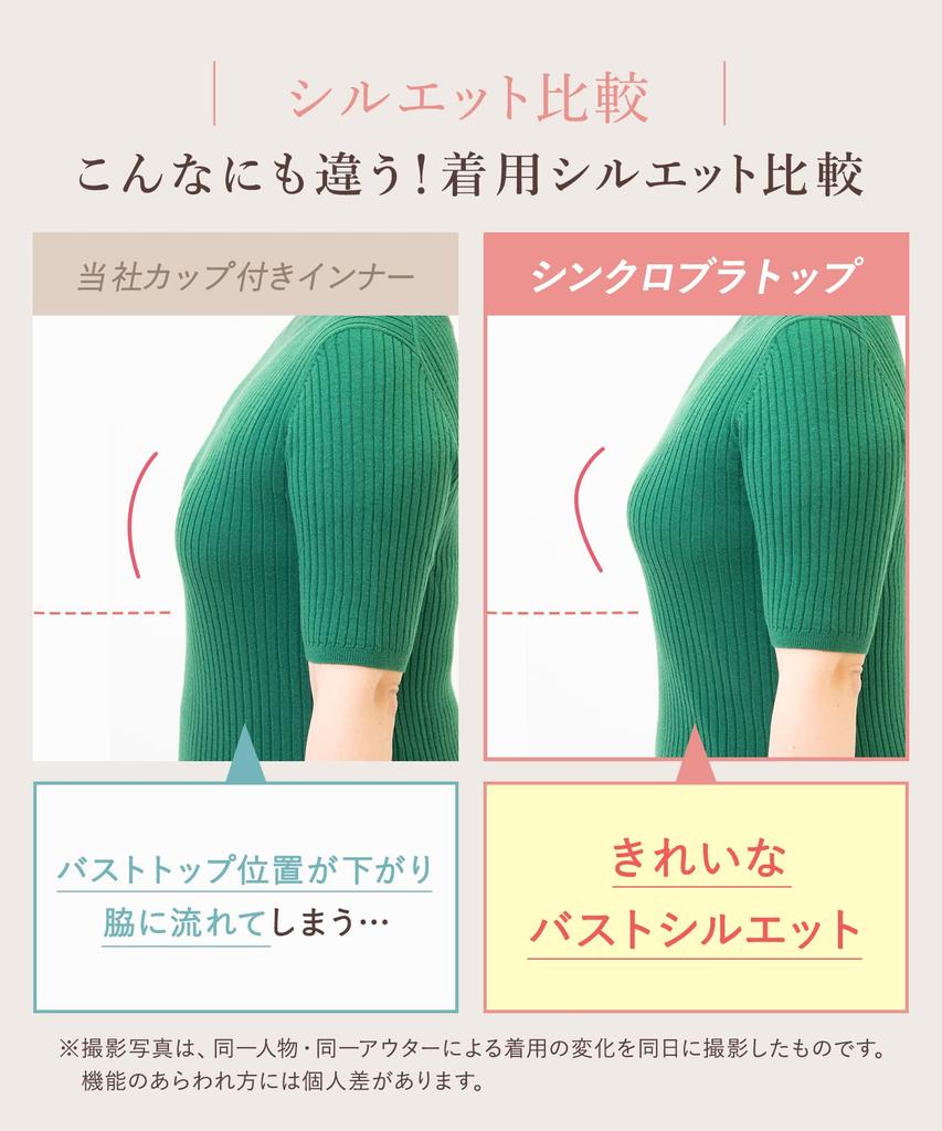 Tank Top with Cotton Beautiful Silhouette Bra Cotton Blend Inner Bra Large and Small S [Wing/Wacoal] Cups, S~4L, Blend, Comfortable, [Synchro Top,