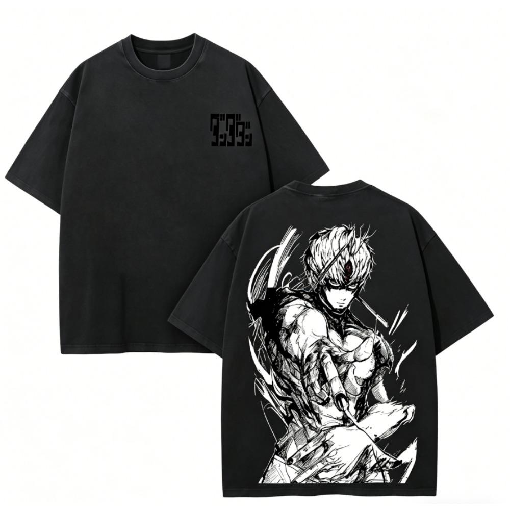 Dan Da Dan Anime Lover Washed T-shirt Year round clothing high quality personality Clothes Plus Size Unisex New Model Couples tee
