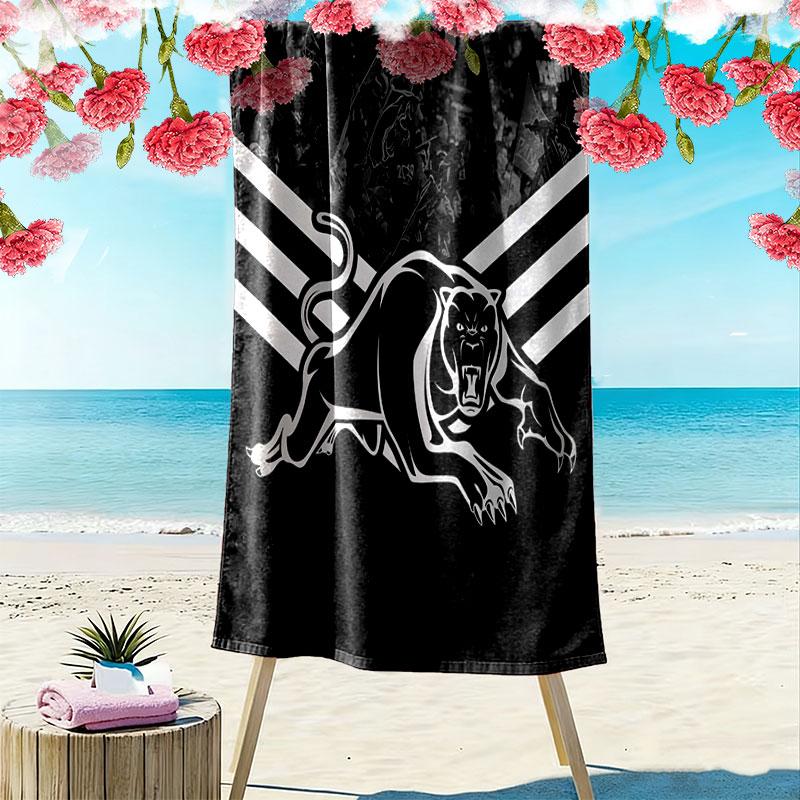 Panthers Charge Print Beach Towel, Large Soft Quick Dry Towel for Beach Camping Swimming
