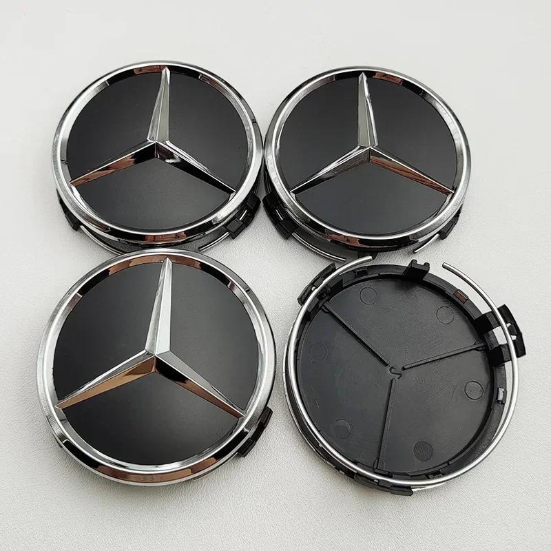 

Car Sticker 75mm Car Wheel Center Caps Hub Caps For Mercedes Benz W176 W177 W204 W205 W212 W213 W206 X156 X253 W117 W166 Accesso матовый черный