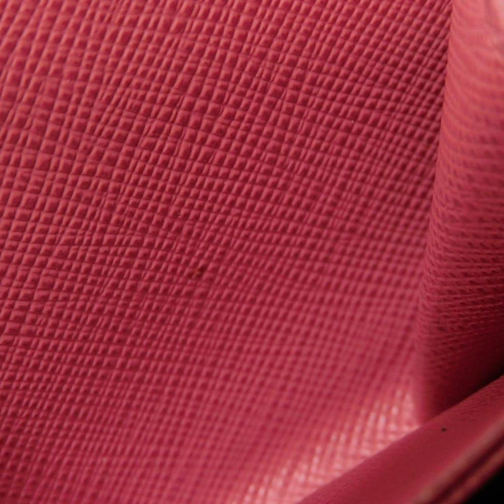 Used 11569 Saffiano Coin Purse 1MM268 QHH F0505 7943 Pink Zip Around Card Case with Triangle Logo Peonia Ladies from