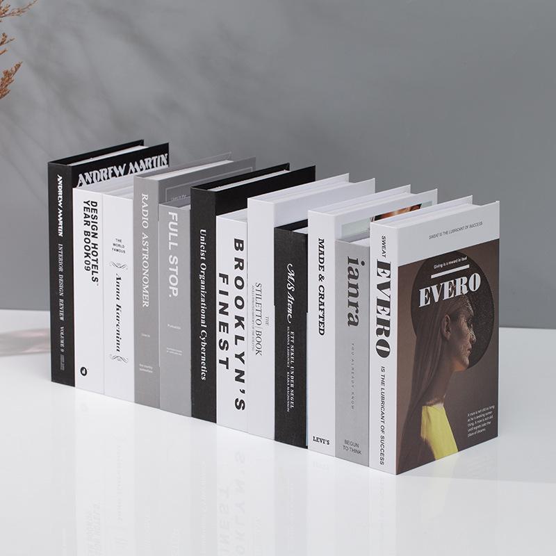 Minimalist Faux Book Decor for Living Room Display