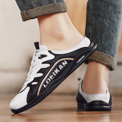 Chinelo de Verão Masculino Moda 2025 Respirável Rasteiro Antiderrapante Moderno Sapatos Casuais de Sola Macia Sapatos de Suporte Tênis Tamanho 48