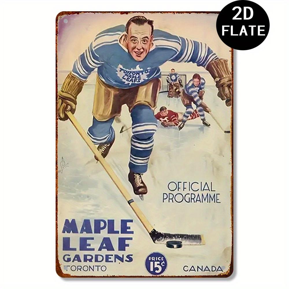 

Vintage Maple Leaf Gardens Toronto Hockey Poster Retro Metal Tin Sign HeavyDuty Wall Decor for Man Cave Home or Office 20x30cm（7.8x11.8inch）