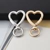 10Pcs Heart-Shaped Spring Gate Rings - Openable Keychain Clips, Fits Bags/Belts/Dog Chains, Snap Closure, Great for DIY