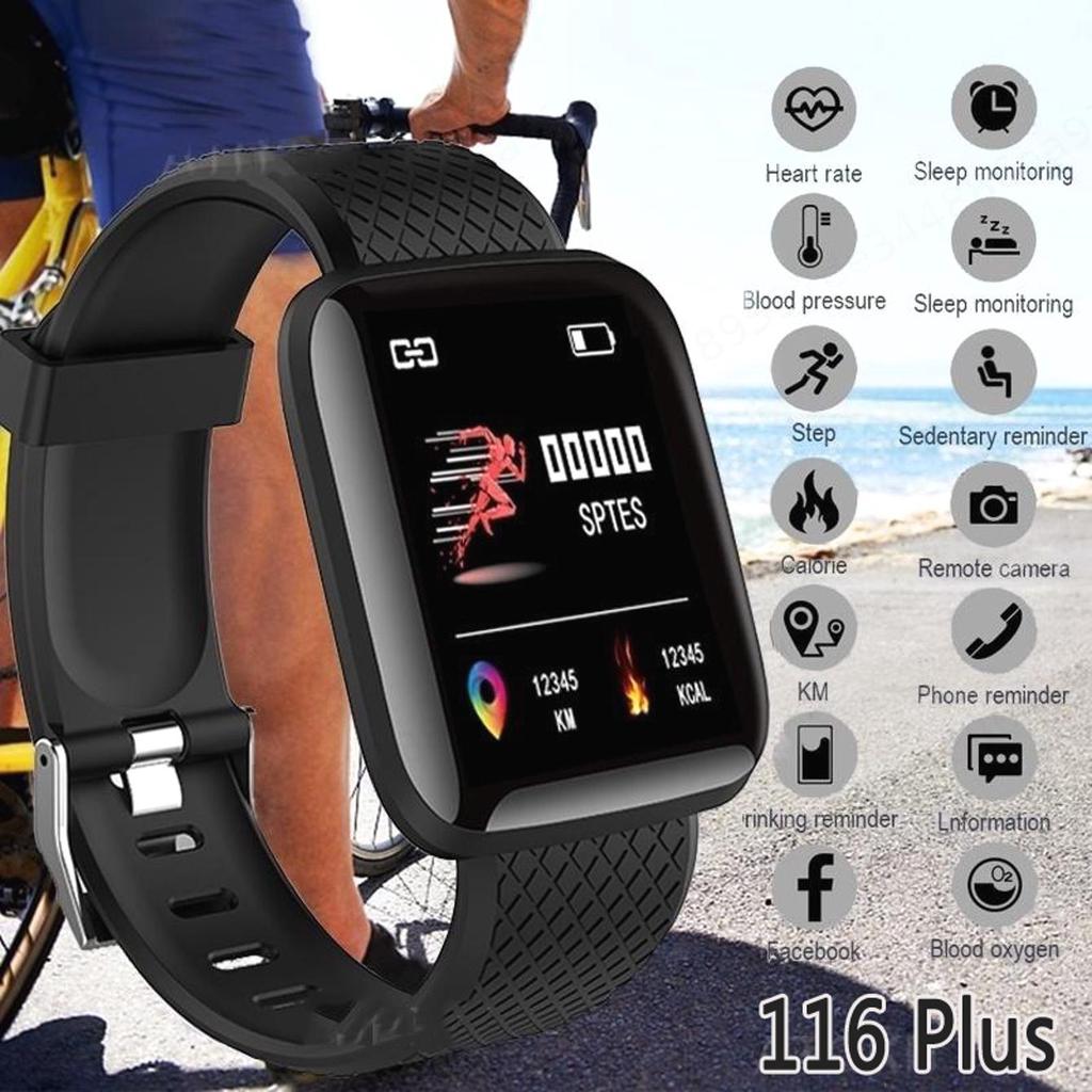 Buy 116PLUS Bluetooth Smart Watch Color Screen Waterproof Monitor ...