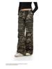 Unisex American Retro Camouflage Overalls – Casual Wide-Leg Hip-Hop Trousers