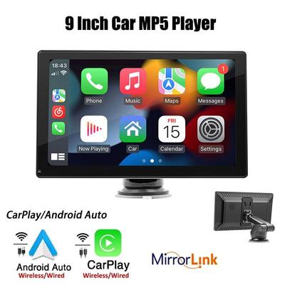 9-calowy ekran dotykowy Radio samochodowe Bluetooth 5.0 Odtwarzacz MP5 Bezprzewodowy odbiornik Carplay FM