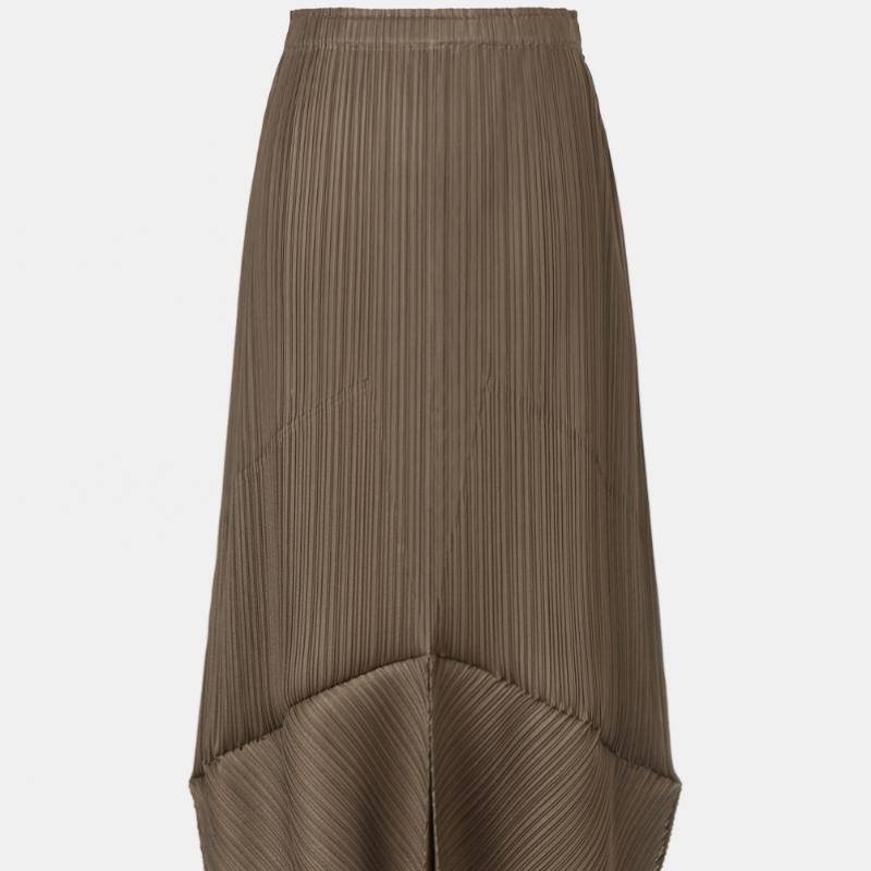 Pleats Me Slit Detail Pleated Skirt Ppskm126004